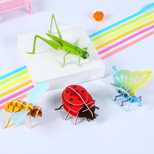昆虫王国3d立体拼图儿童玩具产品3d eva纸质泡沫模型工厂diy